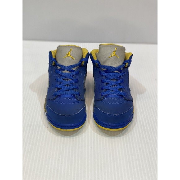 Air Jordan 5 Laney JSP Royal Blue Yellow Child/Toddler/Kids Size 10c Little Boys - Picture 8 of 10